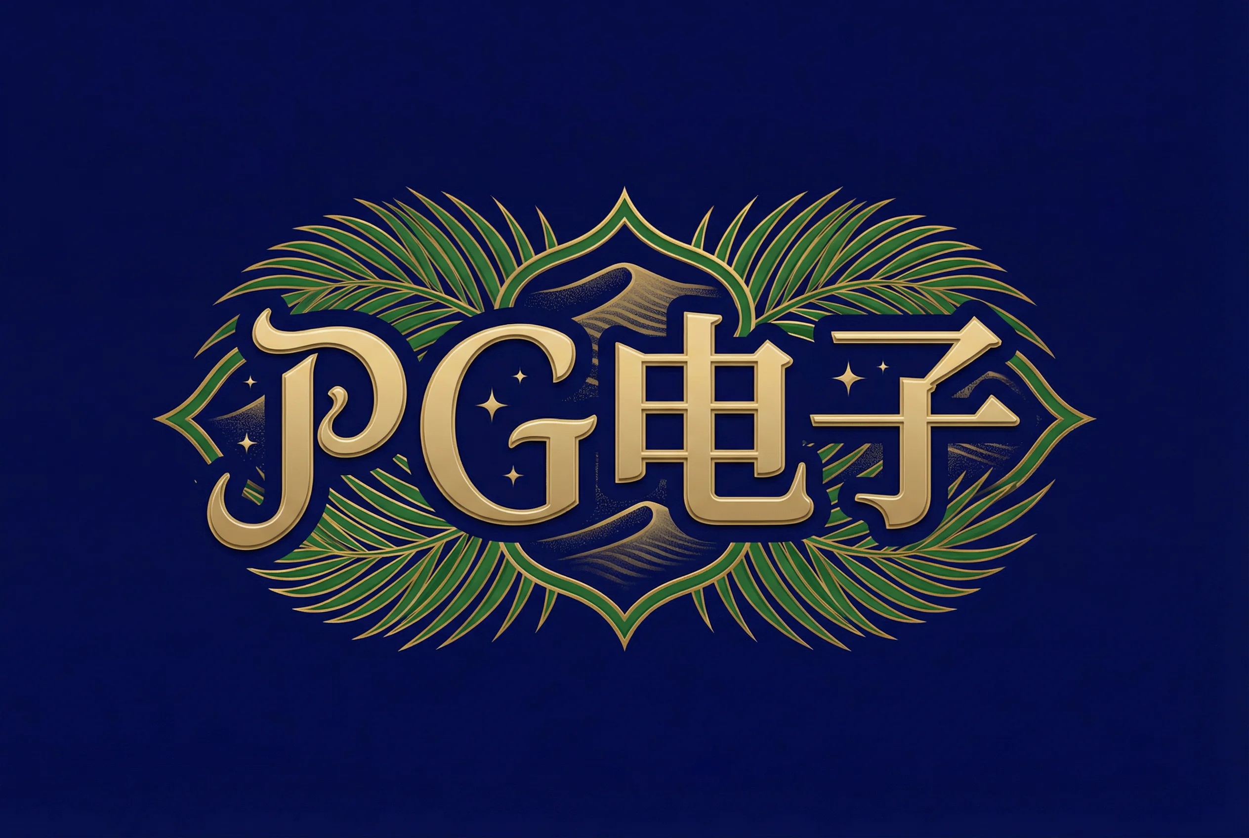 pg游戏官方Logo沙漠绿洲标志
