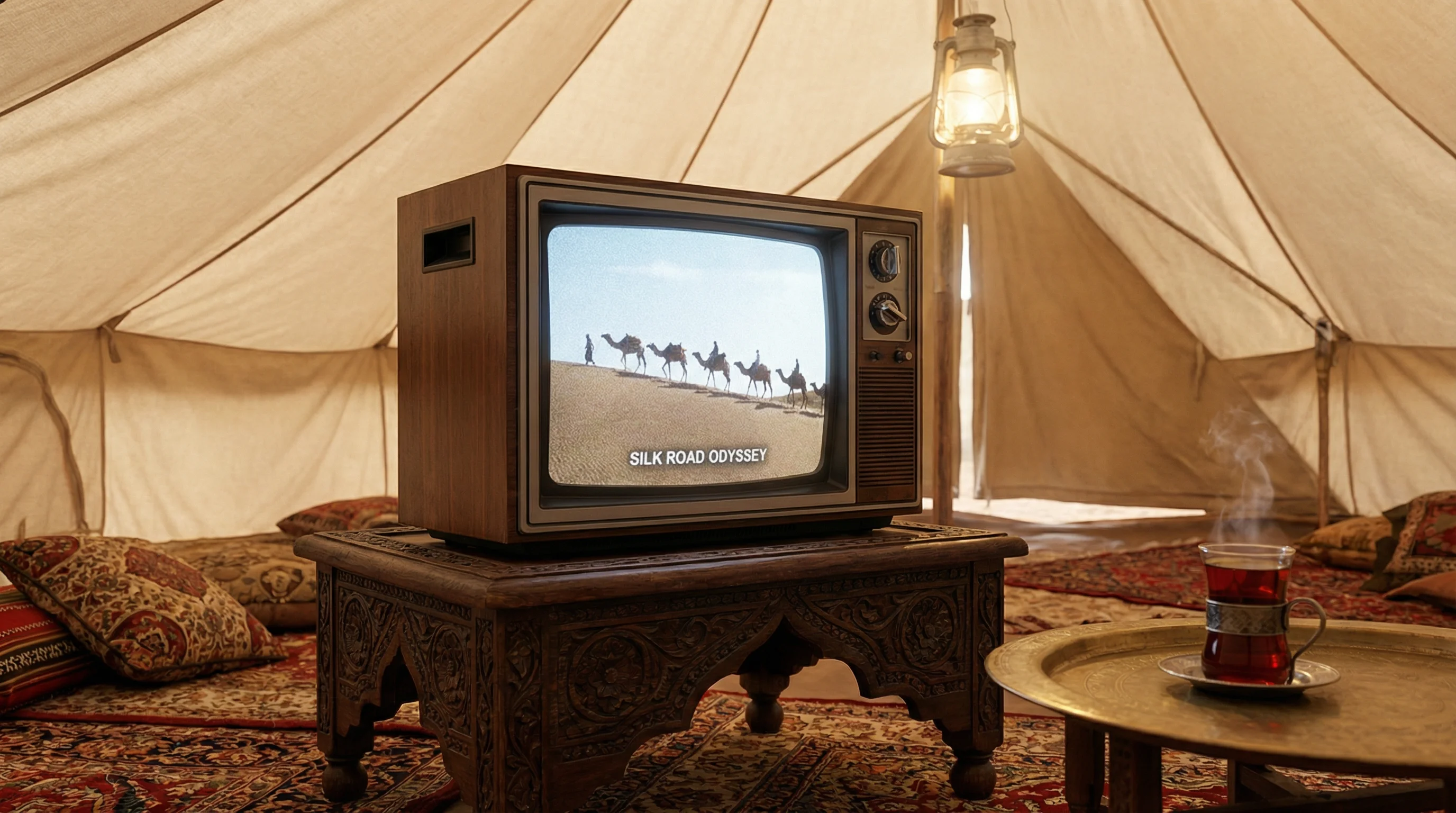 pg游戏沙漠纪录片古老电视机阿拉伯红茶丝绸之路